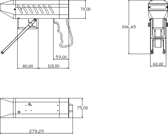 清洗頭結構尺寸